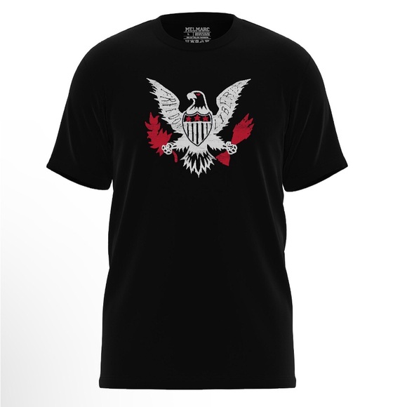 MELMARC Mens Black T-Shirt Size Large Graphics FREEDOM LIBERTY Cotton New - Picture 7 of 7